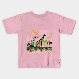 giraffe mom t shirt design Kids T-Shirt